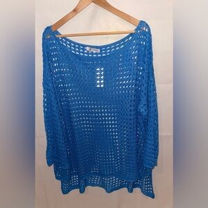 Cupshe Vibrant Blue Crochet Coverup Women’s L
